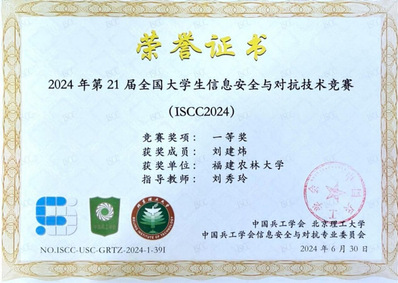 2024全国大学生信息安全与对抗技术竞赛一等奖 2024全国大学生信息安全与对抗技术竞赛一等奖